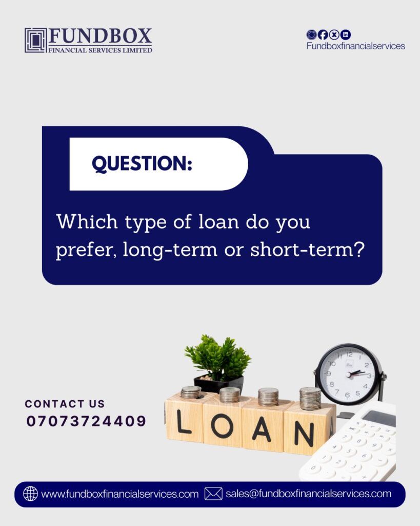What type of loan do you prefer and why? Share with us…